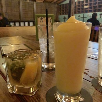 Under the Volcano - whiskey smash cocktail and frozen screwdriver cocktail - Latin American Near Me - Houston, Texas Under the Volcano - whiskey smash cocktail and frozen screwdriver cocktail - Latin American Near Me - Houston, Texas