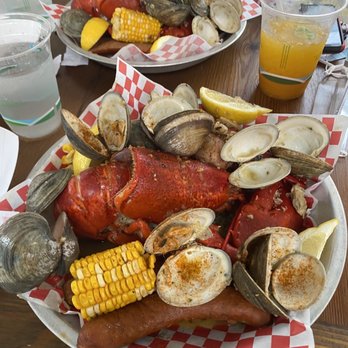 Red Hook Lobster Pound - Lobster Dinner with clams and sausage...sooo good! - Seafood Near Me - Brooklyn, New York Red Hook Lobster Pound - Lobster Dinner with clams and sausage...sooo good! - Seafood Near Me - Brooklyn, New York