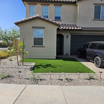 ThunderScapes - Front-yard Turf, All new Plants, all new Gravel - Landscape Architects or Designers Near Me - Surprise, Arizona
