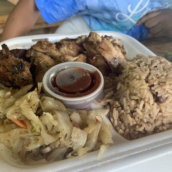 CB's Jamaican Jerk & BBQ - Jerk chicken with cabbage and rice/peas - Caribbean Near Me - Biloxi, Mississippi CB's Jamaican Jerk & BBQ - Jerk chicken with cabbage and rice/peas - Caribbean Near Me - Biloxi, Mississippi