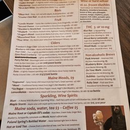 Drink menu - summer 2026