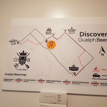 Fixed Gear Brewing - A map of the other breweries in the City! - Breweries Near Me - Guelph, Ontario