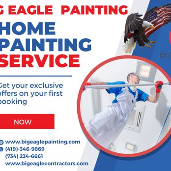Big Eagle Painting - a man painting a wall - Painters Near Me - Monroe, Michigan