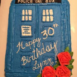 The famous Tardis cake, on which everything is edible.