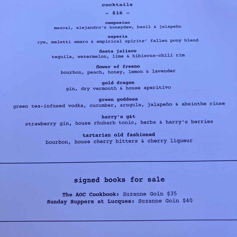 AOC - Drinks menu - Cocktail Bars Near Me - Los Angeles, California AOC - Drinks menu - Cocktail Bars Near Me - Los Angeles, California