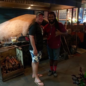 Flatbread Company - Posing with Kawika Brown, the pizza master himself! - Pizza Near Me - Paia, Hawaii Flatbread Company - Posing with Kawika Brown, the pizza master himself! - Pizza Near Me - Paia, Hawaii