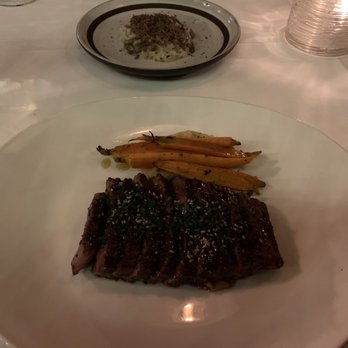 Saddle River Inn - A5 wagyu steak with potato purée and roasted baby carrots- a special of the night not included in the written menu - New American Near Me - Saddle River, New Jersey