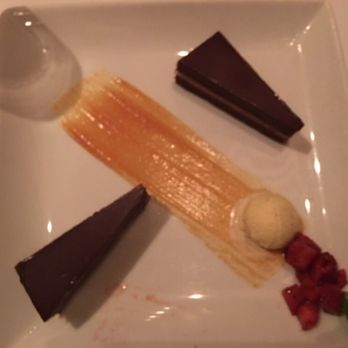 Geronimo - Flourless German chocolate cake - a great option for the gluten intolerant. - French Near Me - Santa Fe, New Mexico Geronimo - Flourless German chocolate cake - a great option for the gluten intolerant. - French Near Me - Santa Fe, New Mexico