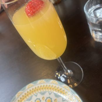Cazba - The fresh strawberry in the mimosa is so amazing to me!! - Persian/Iranian Near Me - Vancouver, British Columbia