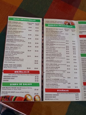 Menu photo 8 Don Bravos Authentic Mexican Cusine La Jolla, CA