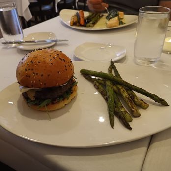 Bedford House Pgh - Braised Apple Burger with asparagus - American Near Me - Pittsburgh, Pennsylvania Bedford House Pgh - Braised Apple Burger with asparagus - American Near Me - Pittsburgh, Pennsylvania