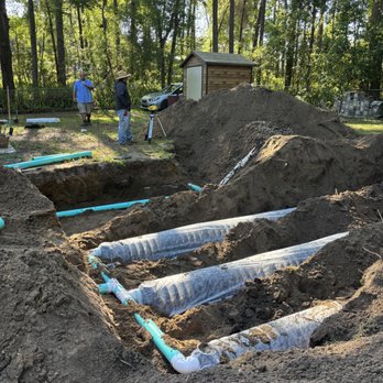 Advanced Septic - Placing replacement pipe - Septic Services Near Me - Crystal River, Florida Advanced Septic - Placing replacement pipe - Septic Services Near Me - Crystal River, Florida