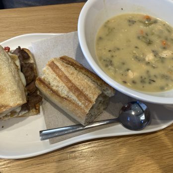 Panera Bread - Ciabatta Cheesesteak and Cream of Chicken & Wild Rice Soup - Salad Near Me - Carson City, Nevada