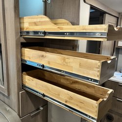 Slide Out Shelf Solutions - Slide outs added to deep shelves