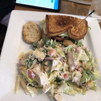 Cafe 1217 - Half egg salad sandwich/half Caesar salad - too much mayo - New American Near Me - Hot Springs, Arkansas