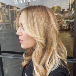 Hairem - Balayage with some golden apricot tones...