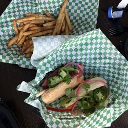 Bahn Mi and fries