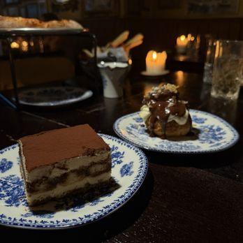 Ophelia's Pizza + Bar - Tiramisu and big cream puff - Pizza Near Me - Nashville, Tennessee