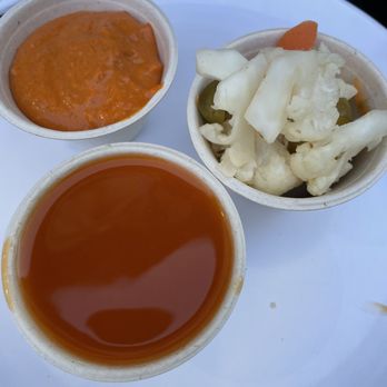 Pollo Bravo - Romesco Sauce Mixed Olives Bravas Sauce - Tapas/Small Plates Near Me - Portland, Oregon