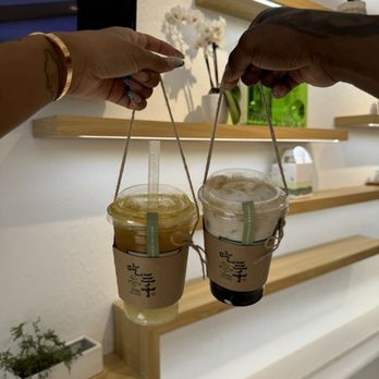 Chicha San Chen - volcano bubble (brown sugar boba) & oolong passion fruit tea with coconut jelly - Bubble Tea Near Me - Duluth, Georgia