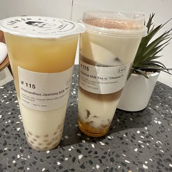 Dont Yell At Me - Osmanthus Jasmine Milk Tea Hazelnut Milk Tea w/ Cheese Foam - Bubble Tea Near Me - Seattle, Washington Dont Yell At Me - Osmanthus Jasmine Milk Tea Hazelnut Milk Tea w/ Cheese Foam - Bubble Tea Near Me - Seattle, Washington