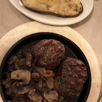 Dutch's Daughter - Filet medallions twice baked potato - Seafood Near Me - Frederick, Maryland Dutch's Daughter - Filet medallions twice baked potato - Seafood Near Me - Frederick, Maryland