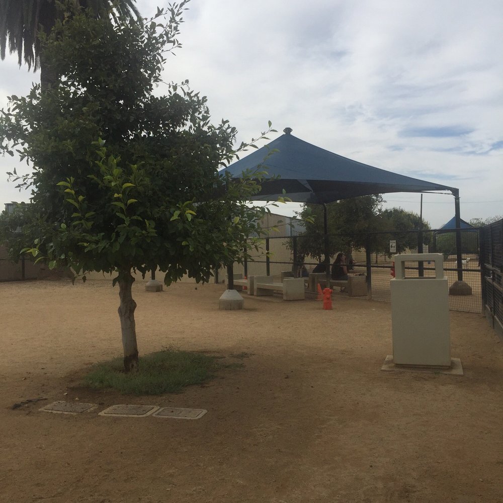 Shaded benches Shaded benches