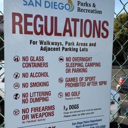 La Jolla Recreation Center - Posted regulations