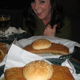 The Schooner's Tenderloin... this is one sandwich cut in half. The Schooner's Tenderloin... this is one sandwich cut in half.