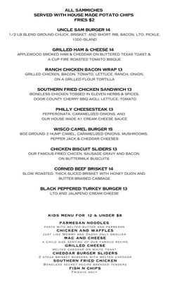 Menu photo 1 The Fireside Restaurant Egg Harbor, WI