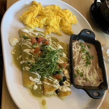 Gina's Kitchen +Catering - Breakfast enchiladas. Cheese was extremely hard, cold, no flavor. beans clearly from a can, eggs were not fresh. - Breakfast & Brunch Near Me - Rancho Cucamonga, California