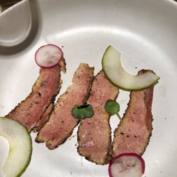 Fismuler - House cured brisket amuse bouche - Spanish Near Me - Barcelona, B Fismuler - House cured brisket amuse bouche - Spanish Near Me - Barcelona, B