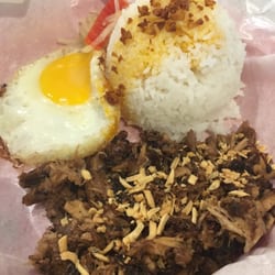 Coco Hut Fried Chicken and Fish - Chicken adobo flakes with egg