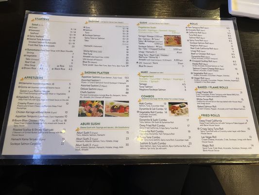 Menu photo 1 Bene Sushi West Vancouver, BC Menu photo 1 Bene Sushi West Vancouver, BC