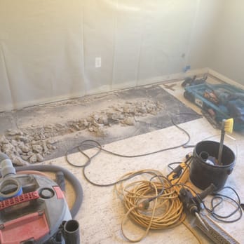 Ram Jack Pacific - Damaged area. Slab was badly cracked. - Foundation Repair Near Me - El Cajon, California Ram Jack Pacific - Damaged area. Slab was badly cracked. - Foundation Repair Near Me - El Cajon, California