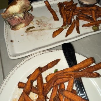 The Vig - The Vig Burger and sweet potato fries - American Near Me - Mesa, Arizona