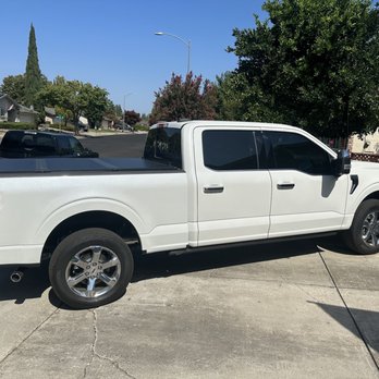 Blackout Window Tinting - After front windows tinted. Matches the other windows now. - Home Window Tinting Near Me - Gilroy, California