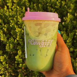 Matcha with vanilla syrup