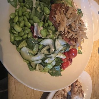 The Cheesecake Factory - Seared Ahi Tuna Salad with side of Grilled chicken - Desserts Near Me - Bridgewater, New Jersey