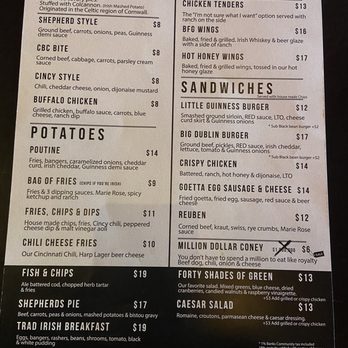 Red Leprechaun - Menu - Irish Pub Near Me - Cincinnati, Ohio