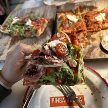 Pinsa Rossa - Prosciutto & Stracciatella - Italian Near Me - San Francisco, California