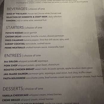 Chop House at Wind Creek - Special menu for a comped meal - Steakhouses Near Me - Bethlehem, Pennsylvania