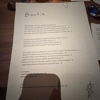 Bastia - Menu - Mediterranean Near Me - Philadelphia, Pennsylvania