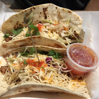 Saep Fire - three tacos on a paper plate - Food Trucks Near Me