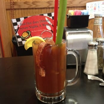 Red Hut Cafe Nevada - Bloody Mary with bacon garnish. - American Near Me - Stateline, Nevada