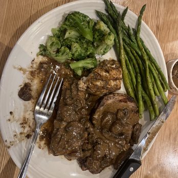 Carrabba's Italian Grill - Pork Tuscan-Grilled Pork Chop* - Two Chops - Italian Near Me - Kennesaw, Georgia