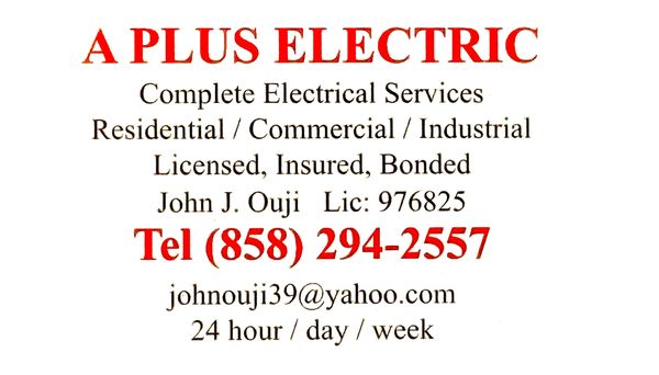 A Plus Electric Logo