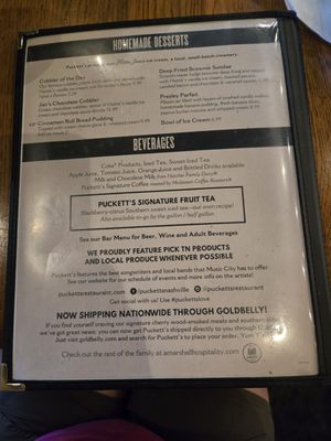 Menu photo 8 Puckett's Restaurant Nashville, TN Menu photo 8 Puckett's Restaurant Nashville, TN