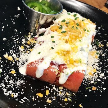 Glass & Vine - Watermelon Salad with Feta - New American Near Me - Miami, Florida Glass & Vine - Watermelon Salad with Feta - New American Near Me - Miami, Florida