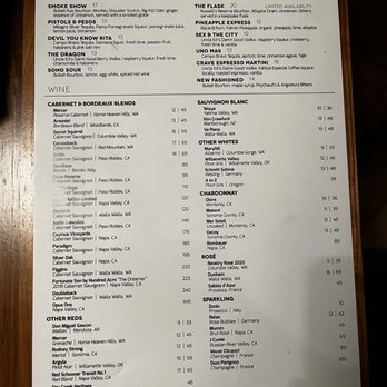Crave Kitchen & Bar - Menu - Bars Near Me - Eagle, Idaho